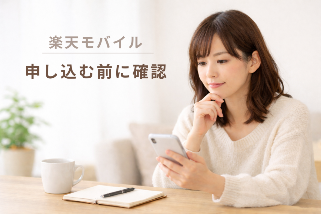 楽天モバイルは今申し込むべき？私が公式ページを見に行く前に確認したこと