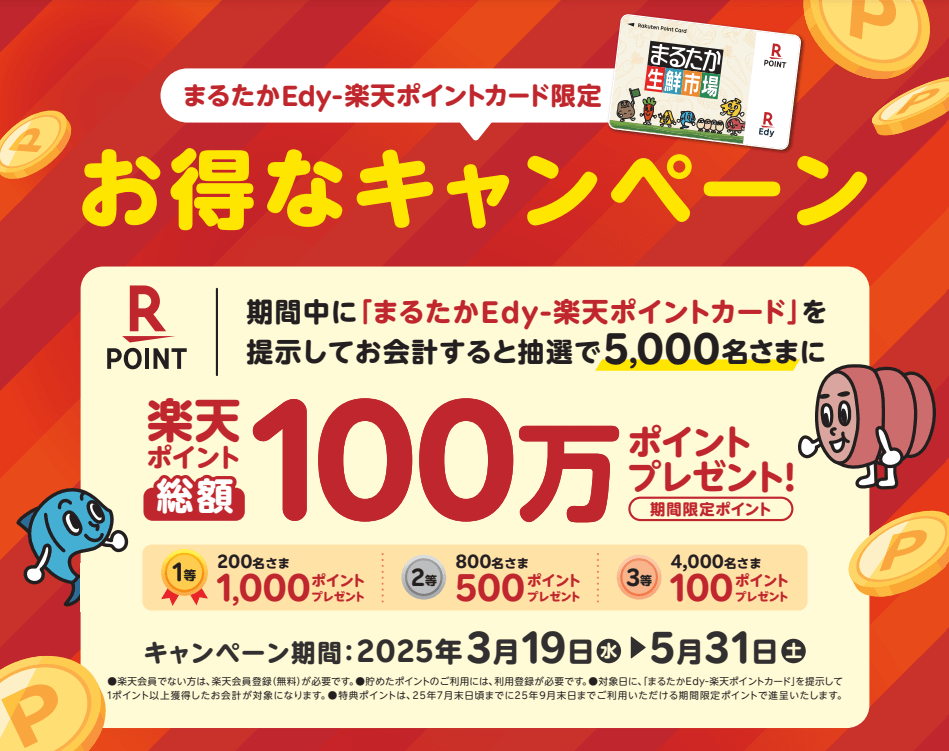 【朗報】まるたか生鮮市場で楽天ポイントカードが使える！お得な活用法とキャンペーン情報